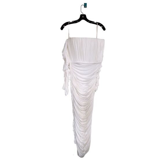 ALEX PERRY Sterling Ruched Long Sleeve Off Shoulder Dress AU14/US10 - Picture 6 of 12